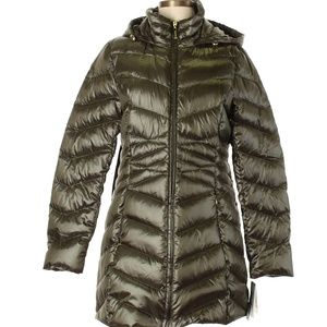 Ellen Tracy champagne gold coat XXL shiny packable